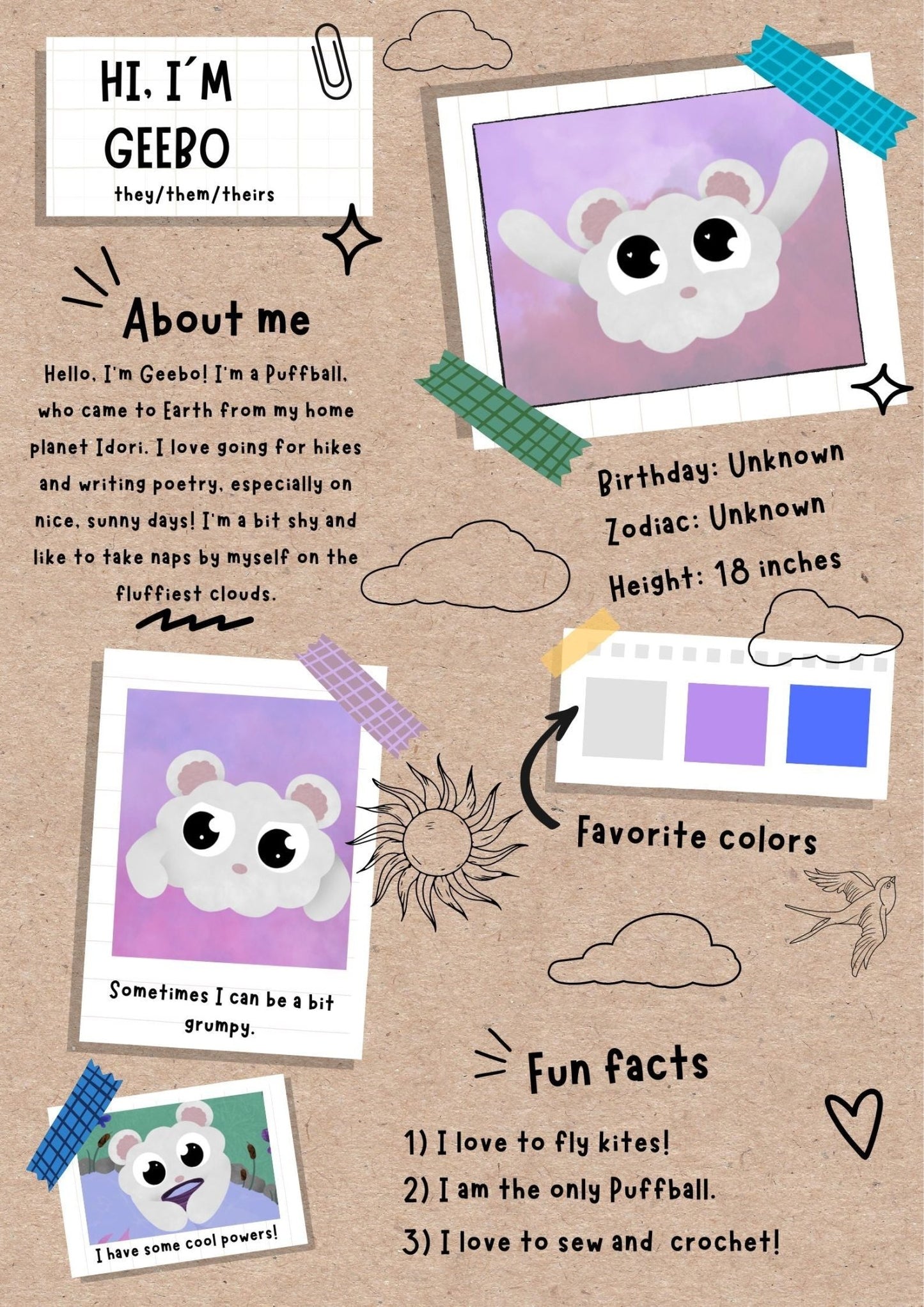 Geebo the Puffball (Combo Package) - Idori