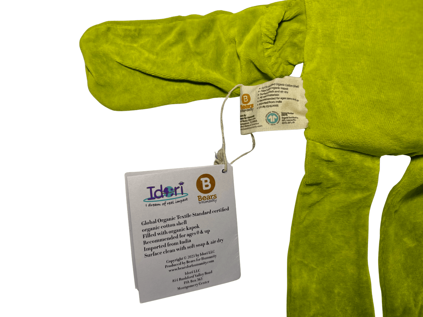 Benjy the Treehopper Eco - Friendly Plush Toy - Idori