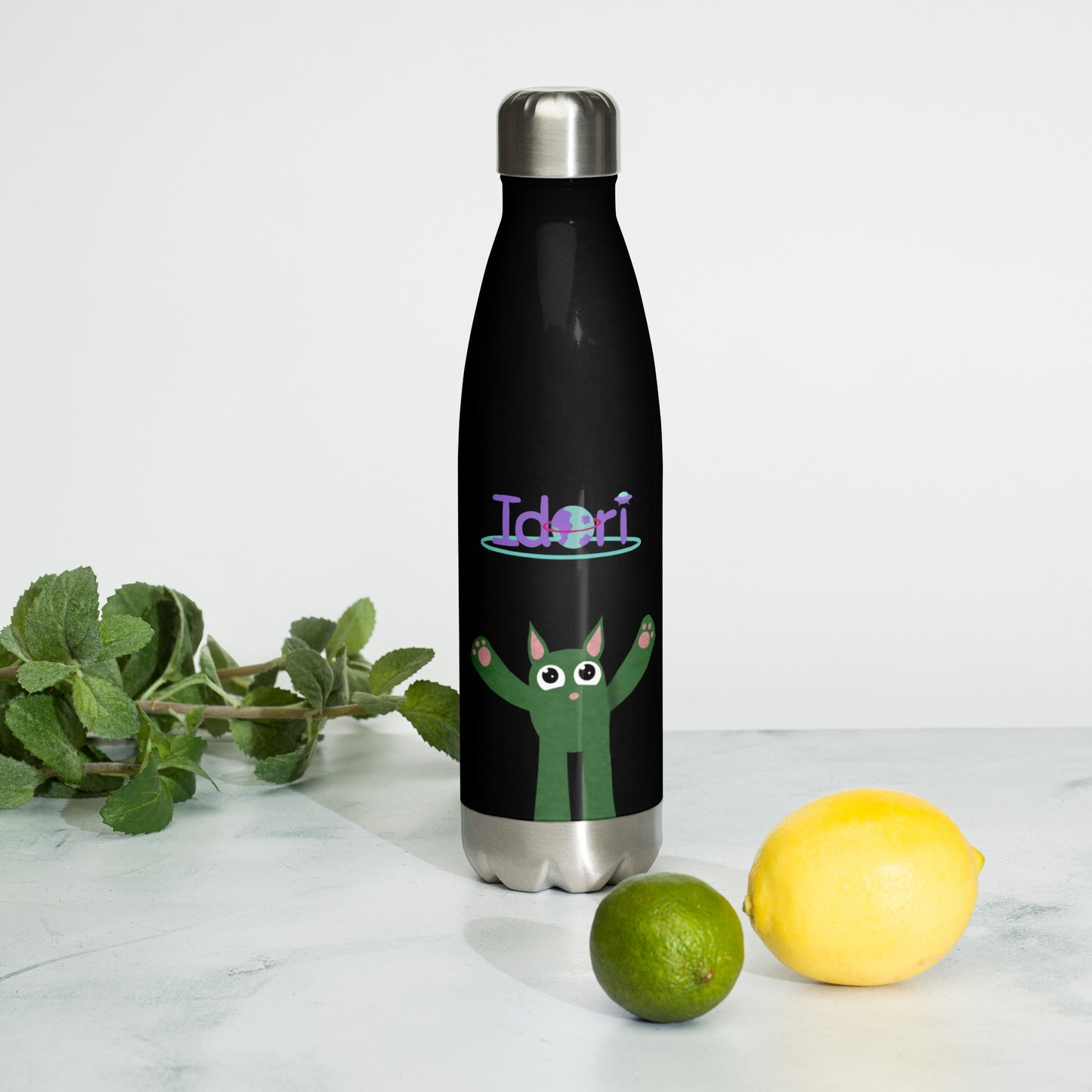 Stainless Steel Idori Water Bottle - Benjy the Treehopper - Idori